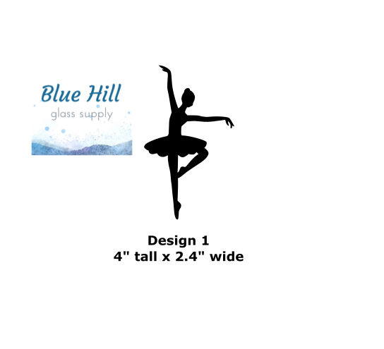 Ballerina Precut Glass Shape - People Glass Precut - Ballet - Dancer - For Mosaics - Fusible - 90 COE - 96 COE - Stained glass