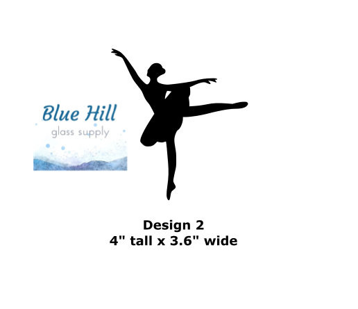 Ballerina Precut Glass Shape - People Glass Precut - Ballet - Dancer - For Mosaics - Fusible - 90 COE - 96 COE - Stained glass