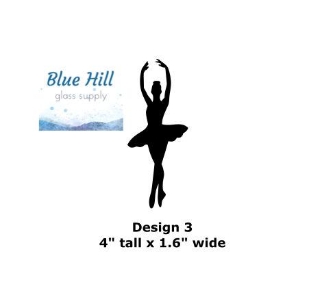 Ballerina Precut Glass Shape - People Glass Precut - Ballet - Dancer - For Mosaics - Fusible - 90 COE - 96 COE - Stained glass