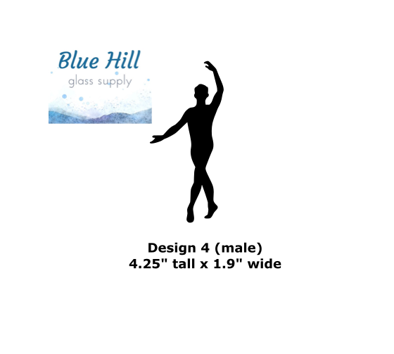 Ballerina Precut Glass Shape - People Glass Precut - Ballet - Dancer - For Mosaics - Fusible - 90 COE - 96 COE - Stained glass