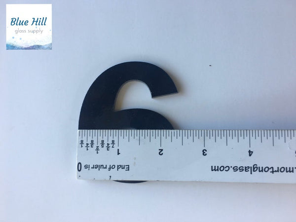90 COE 1β 2β 3β Precut Glass Numbers - Fusible Bullseye Glass - Precut Glass Shapes - Kiln Fusible Glass - Glass for Crafters - Mosaic Art