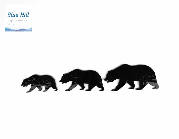 Bear Fusible Glass Precut - 96 COE Oceanside - 90 COE Bullseye Glass - For fused glass - Stained Glass - Mosaic Art - Glass Art Supplies