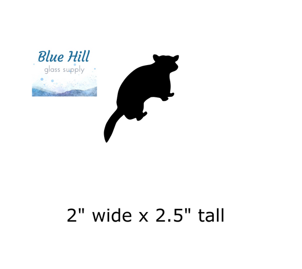 Raccoon Fusible Glass Precut - 96 COE - 90 COE Glass - For fused glass - Stained Glass - Mosaic Art - Glass Art Supplies - Animals