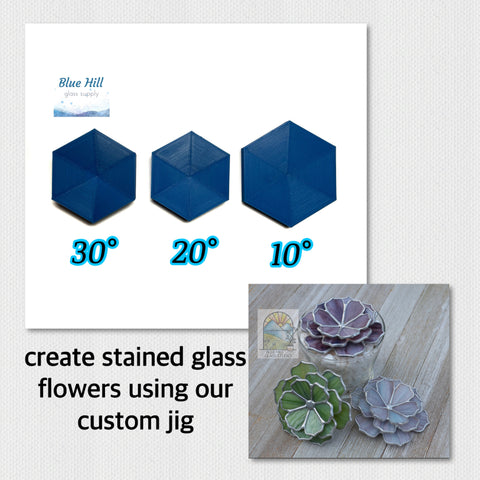 Flower or Succulent Molds for Stained Glass Making - Choose 5 or 6 Petal Layers - Stained Glass Jig - Glass Flower Shape Mold for Artists