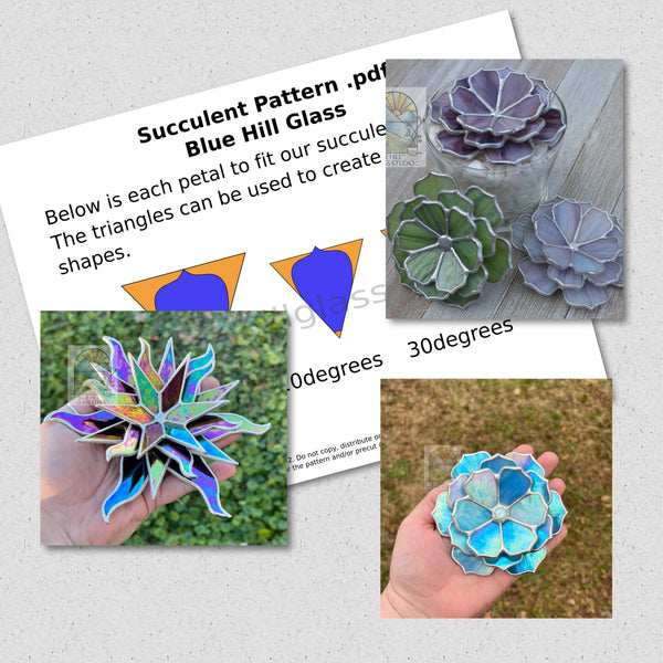Flower or Succulent Molds for Stained Glass Making - Choose 5 or 6 Petal Layers - Stained Glass Jig - Glass Flower Shape Mold for Artists