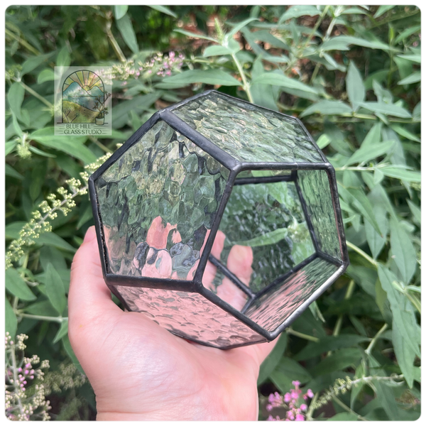 Dodecahedron Terrarium Stained Glass 3D Art