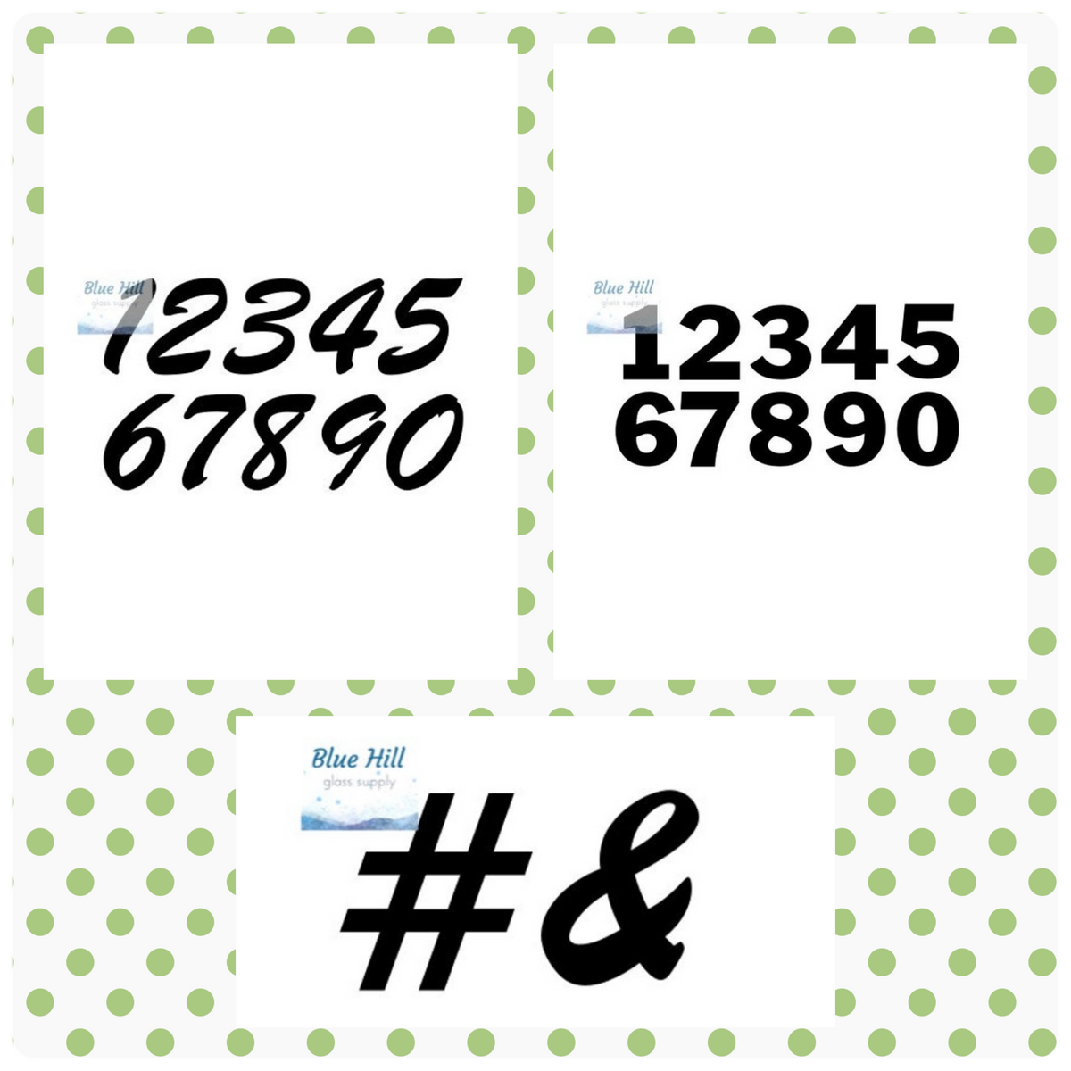 Precut Glass Numbers – Blue Hill Glass