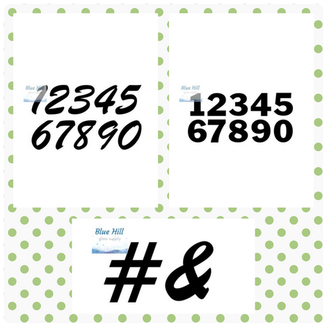 Precut Glass Numbers