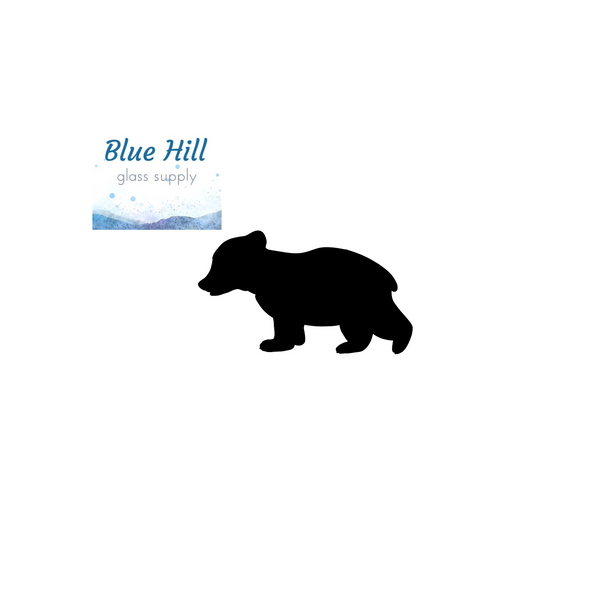 Bear Fusible Glass Precut - 96 COE Oceanside - 90 COE Bullseye Glass - For fused glass - Stained Glass - Mosaic Art - Glass Art Supplies