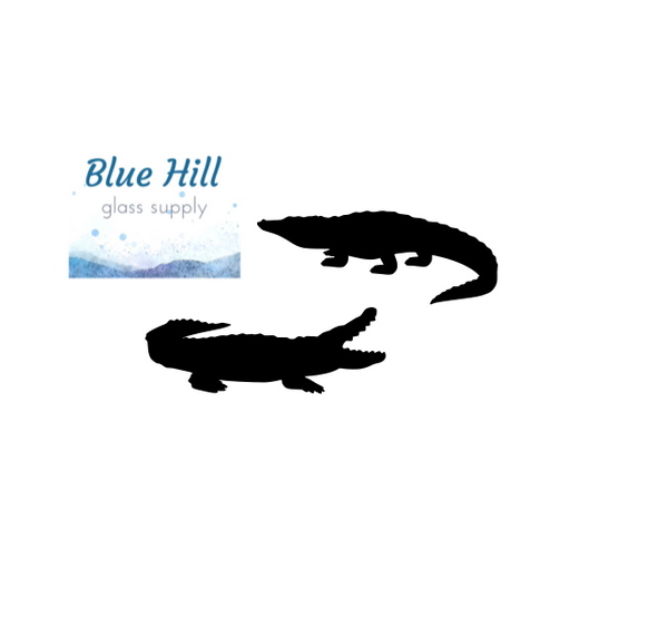 Alligator or Crocodile Fusible Glass Precut - 96 COE - 90 COE Glass - For fused glass - Stained Glass - Mosaic Art - Glass Art Supplies