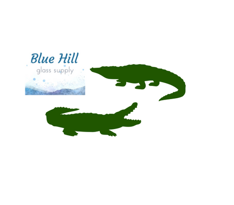 Alligator or Crocodile Fusible Glass Precut - 96 COE - 90 COE Glass - For fused glass - Stained Glass - Mosaic Art - Glass Art Supplies
