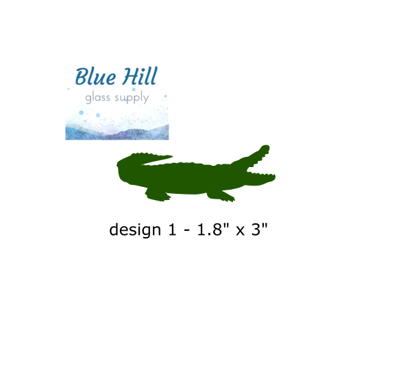 Alligator or Crocodile Fusible Glass Precut - 96 COE - 90 COE Glass - For fused glass - Stained Glass - Mosaic Art - Glass Art Supplies