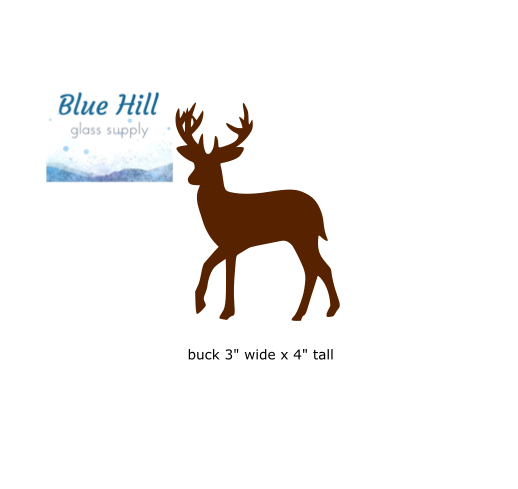 Deer - Buck Doe or Fawn Fusible Glass Precut - 96 COE - 90 COE - For fused glass - Stained Glass - Mosaic Art - Glass Art Supplies