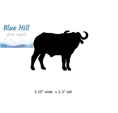 Cape Buffalo Fusible Glass Precut - 96 COE Oceanside  - 90 COE Bullseye Glass - For fused glass - Stained Glass - Mosaic Art - Art African