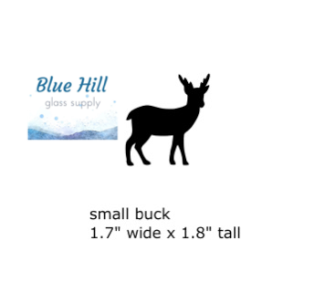 Deer - Buck Doe or Fawn Fusible Glass Precut - 96 COE - 90 COE - For fused glass - Stained Glass - Mosaic Art - Glass Art Supplies