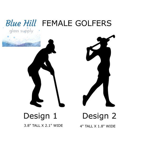 Golf Precut Glass Shape - Golfer - Golf Cart Precut - Sport - For Mosaics - Fusible - 90 COE - 96 COE - Stained glass