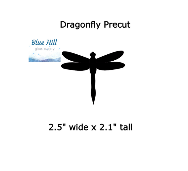 Dragonfly Fusible Glass Precut - 96 COE - 90 COE - For fused glass - Stained Glass - Mosaic Art - Supplies - Bugs - Insects