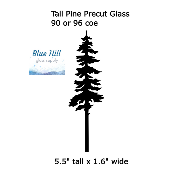 Tall Pine Tree Precut Glass Shape - Trees for fusing - 96 COE - 90 COE - Fusible glass shape - Frit Scenes- Bare Tree - Nature