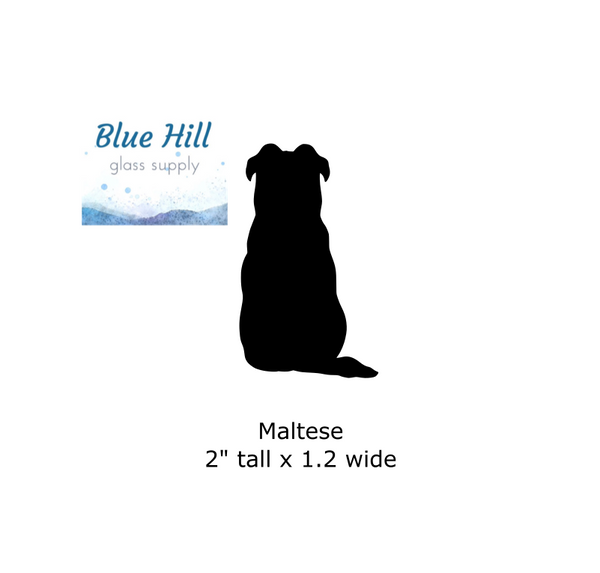 Dogs Backside Fusible Glass Precuts - 96 COE - 90 COE - For fused glass - Stained Glass - Mosaic Art - Glass Art Supplies