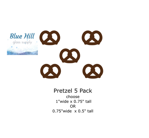 Pretzel 5 Pack Fusible Glass Precut - 96 COE - 90 COE  Glass - For fused glass - Stained Glass - Mosaic Art - Glass Supplies