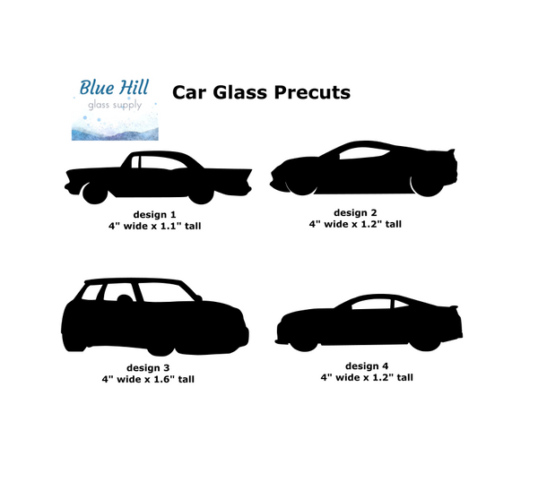 Car Precut Precut Glass Shape - 96 COE - 90 COE - Fusible glass shape - Mosaic glass car