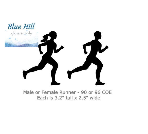 Runner Precut Glass Shape - People Glass Precut - Sport - For Mosaics - Fusible - 90 COE - 96 COE - Stained glass - Running