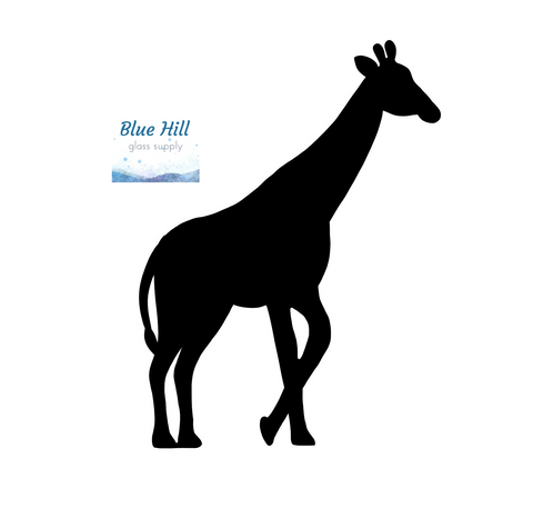 Giraffe #1 Fusible Glass Precut - 96 COE - 90 COE - For fused glass - Stained Glass - Mosaic Art - Glass Art Supplies - Safari