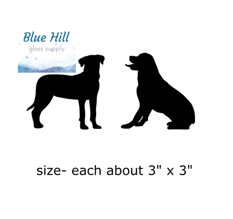 Rottweiler Dog Fusible Glass Precut - 96 COE - 90 COE - fused glass - Stained Glass - Mosaic Art - Glass Art Supplies