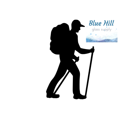 Hiker Precut Glass Shape - People Glass Precut - Sport - For Mosaics - Fusible - 90 COE - 96 COE - Stained glass - Hiking