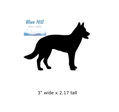 Husky Dog Fusible Glass Precut - 96 COE - 90 COE - fused glass - Stained Glass - Mosaic Art - Glass Art Supplies