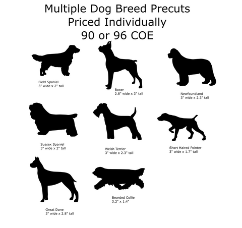Multiple Breed Dog Fusible Glass Precut - 96 COE or 90 COE- For fused glass - Stained Glass - Mosaic Art - Glass Art Supplies
