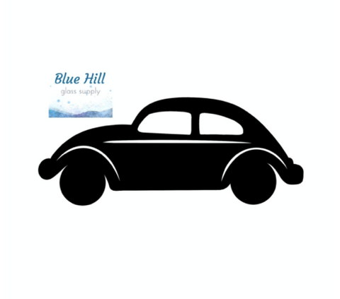 Car Precut Precut Glass Shape - Beetle Volkswagen- 70s car - Hippie Car - 96 COE - 90 COE - Fusible glass shape - Mosaic glass shape
