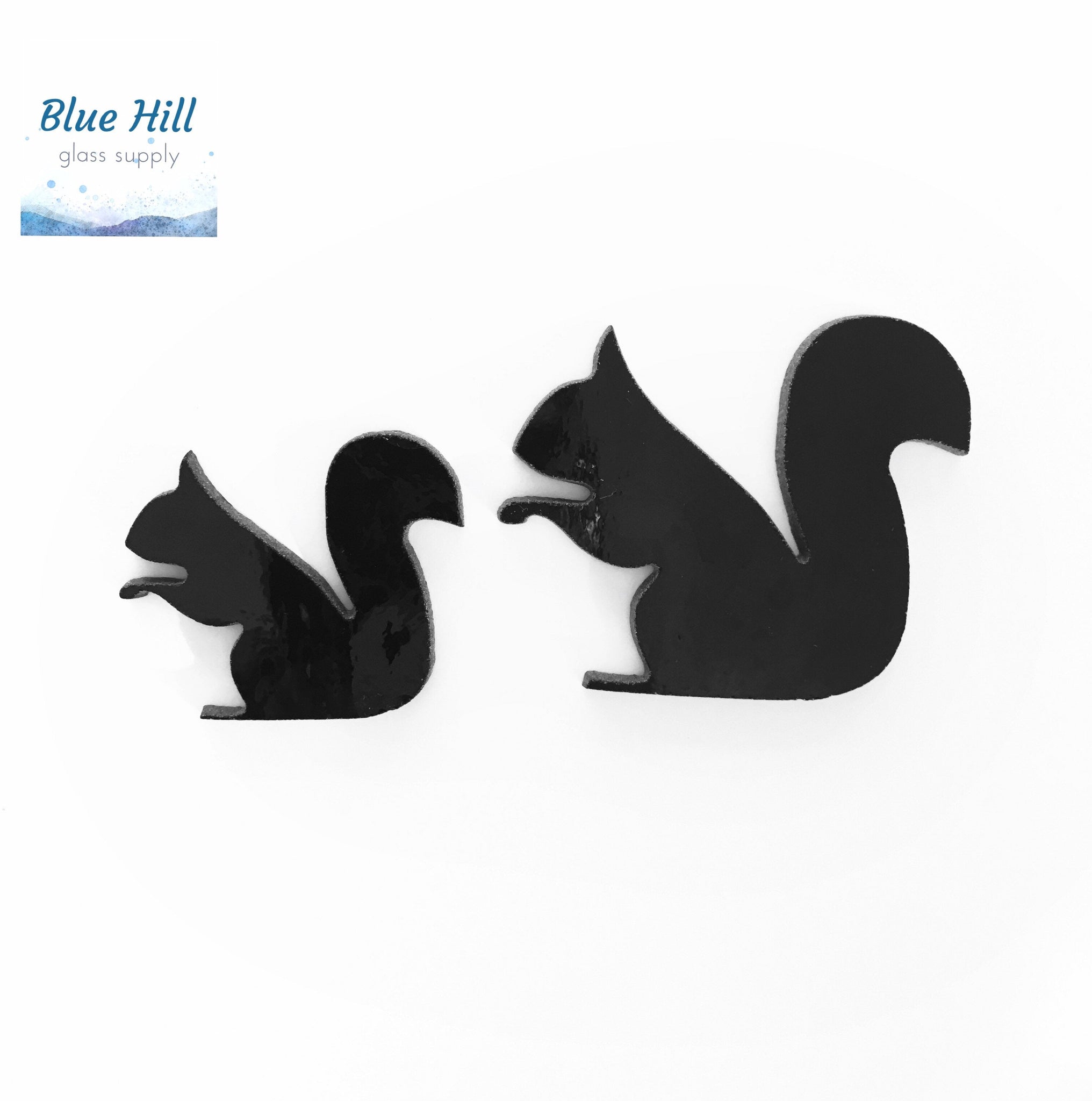 Squirrel Fusible Glass Precut - 96 COE - 90 COE - For fused glass - Stained Glass - Mosaic Art - Multiple Sizes