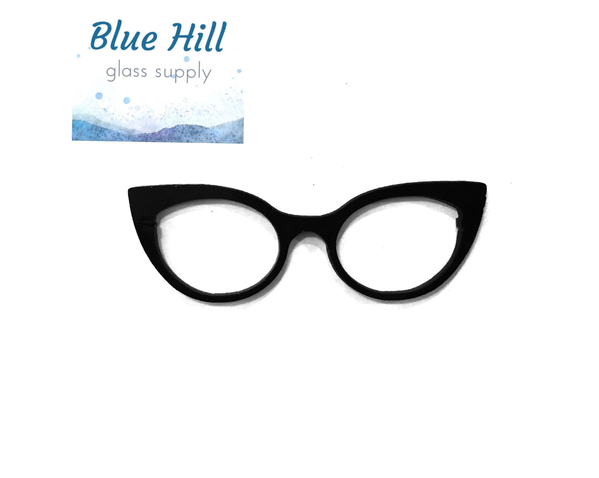 Cats Eye Glasses Fusible Glass Precut Shape - Oceanside 3mm 96 COE Glass - for Fusing, Stained Glass, Mosaic Art