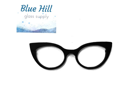 Cats Eye Glasses Fusible Glass Precut Shape - Oceanside 3mm 96 COE Glass - for Fusing, Stained Glass, Mosaic Art