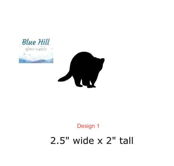 Raccoon Fusible Glass Precut - 96 COE - 90 COE Glass - For fused glass - Stained Glass - Mosaic Art - Glass Art Supplies - Animals