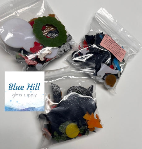 Damaged Precut Random Assortment - 90 or 96 COE - For Mosaic Art - Stained Glass - Fusible Glass - Recycled Art