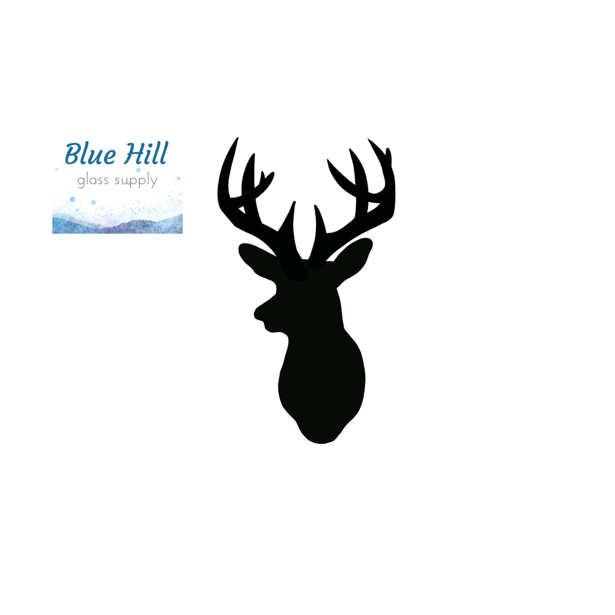 Deer Bust Fusible Glass Precut - 96 COE - 90 COE - For fused glass - Stained Glass - Mosaic Art - Glass Art Supplies