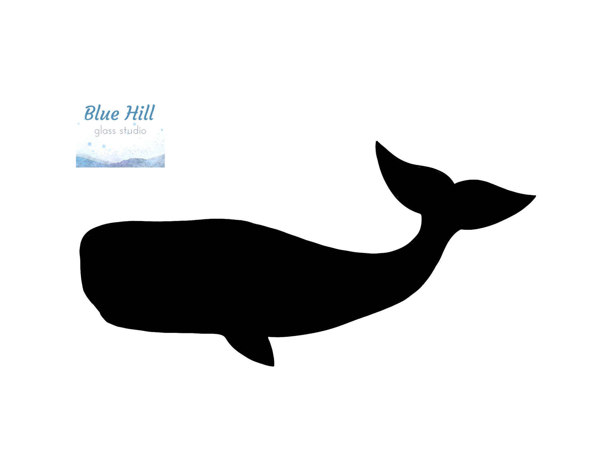 Whale Fusible Glass Precut - 96 COE - 90 COE - For fused glass - Stained Glass - Mosaic Art - Multiple Sizes - Beach Animals