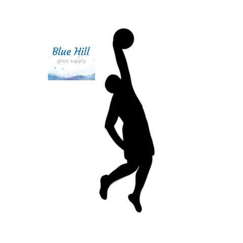 Basketball Player Precut Glass Shape - People Glass Precut - Sport - For Mosaics - Fusible - 90 COE - 96 COE - Stained glass