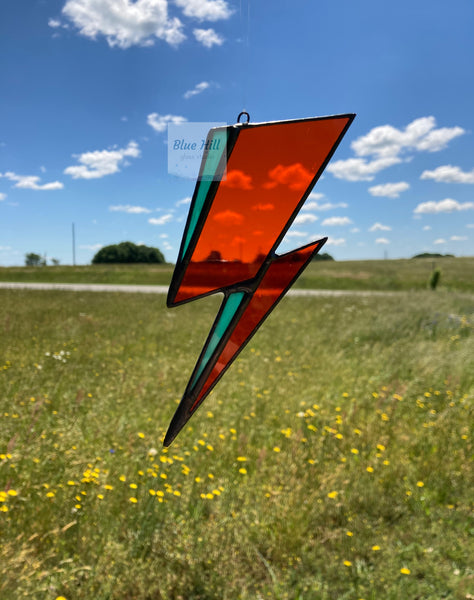 David Bowie Stained Glass Sun catcher- Aladdin Sane Tribute