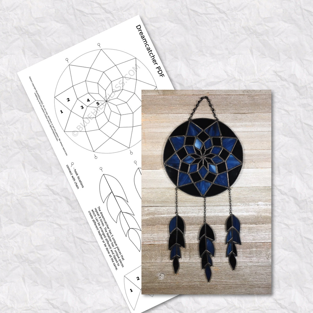 Dreamcatcher Stained Glass Pattern - DIGITAL DOWNLOAD – Blue Hill Glass dreamcatcher-stained-glass-pattern-digital-download-blue-hill-glass