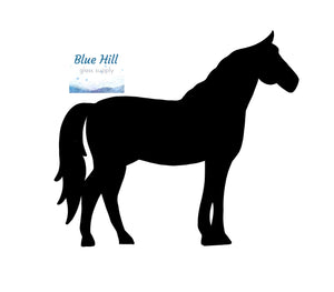 Horse Fusible Glass Precut - 96 COE - 90 COE- Glass - For fused glass - Stained Glass - Mosaic Art - Glass Art Supplies