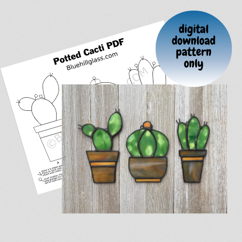 cactus catalogue pdf Cactus Stained Glass Pattern .pdf Digital Download ONLY - Potted Cacti  Stained Glass Patterns - Stained Glass DIY