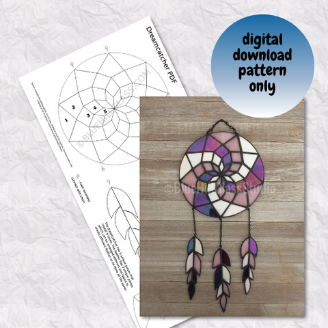 Dreamcatcher Stained Glass Pattern - DIGITAL DOWNLOAD