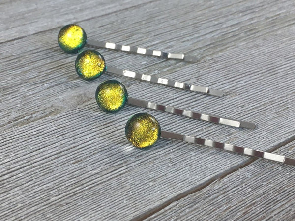 Dichroic Glass Hairpins , Multiple Colors