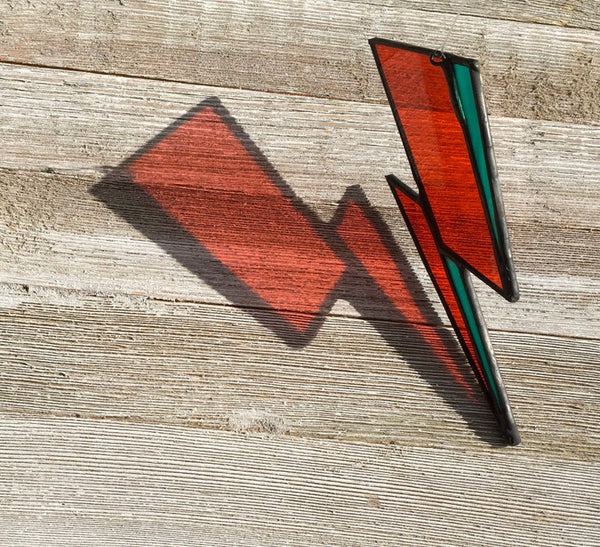 David Bowie Stained Glass Sun catcher- Aladdin Sane Tribute