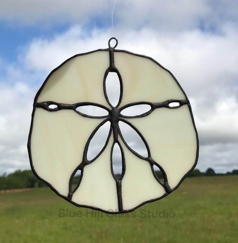 Blue Hill Glass Sand Dollar Stained Glass Sun Catcher