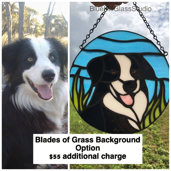 Custom Stained Glass Pet Portrait- 4 weeks production time