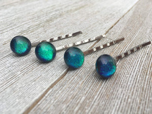 Dichroic Glass Hairpins , Multiple Colors